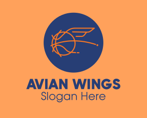 Flying Wing Basketball logo design