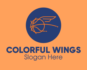 Flying Wing Basketball logo design