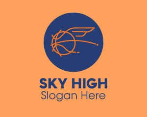 Flying Wing Basketball logo design