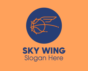 Wing - Flying Wing Basketball logo design