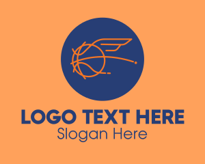 Detailed - Flying Wing Basketball logo design