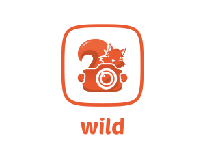 Cute - Squirrel Camera Cartoon logo design