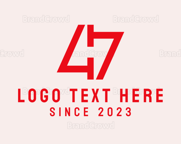 Red Number 47 Logo