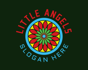Stained Glass - Flower Mandala Stained Glass logo design