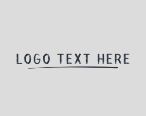 Crafting - Underline Handwritten  Apparel logo design