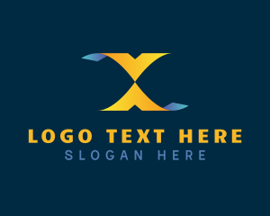 Collage - Ribbon Marketing Firm Letter X logo design