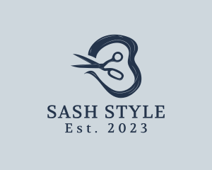 Sash - Tailor Scissors Sash logo design