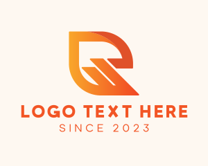 Airline - Modern Gradient Letter R logo design