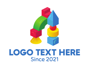 Children - Children's Toy Block logo design
