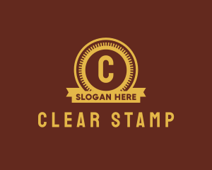 Modern Coin Stamp logo design