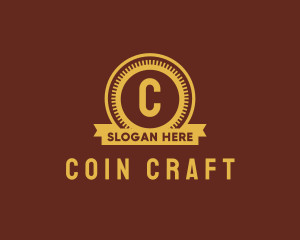 Modern Coin Stamp logo design