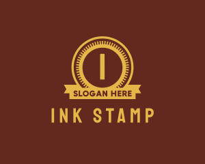 Modern Coin Stamp logo design