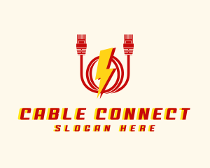 Cable - Lightning Cord Cable logo design