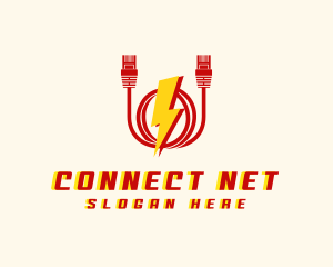 Lightning Cord Cable logo design