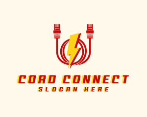 Cord - Lightning Cord Cable logo design