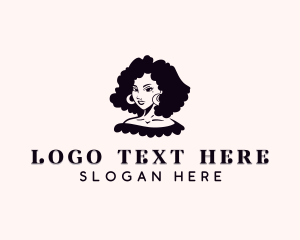 Woman Hairstyle Salon Logo