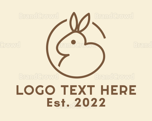 Cute Brown Hare Logo