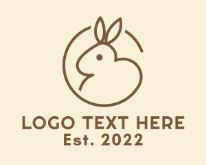 Minimalist - Cute Brown Hare logo design