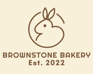 Cute Brown Hare logo design