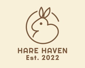Cute Brown Hare logo design
