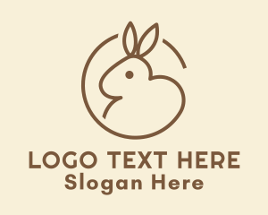 Cute Brown Hare Logo