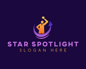 Star Leadership Man logo design