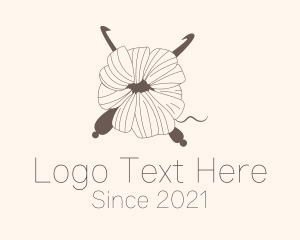 Knitter - Crochet Hook Wool logo design