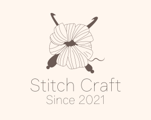 Needlework - Crochet Hook Wool logo design