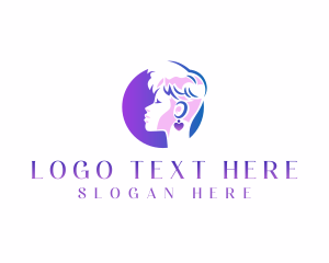 Woman - Woman Jewelry Earring logo design