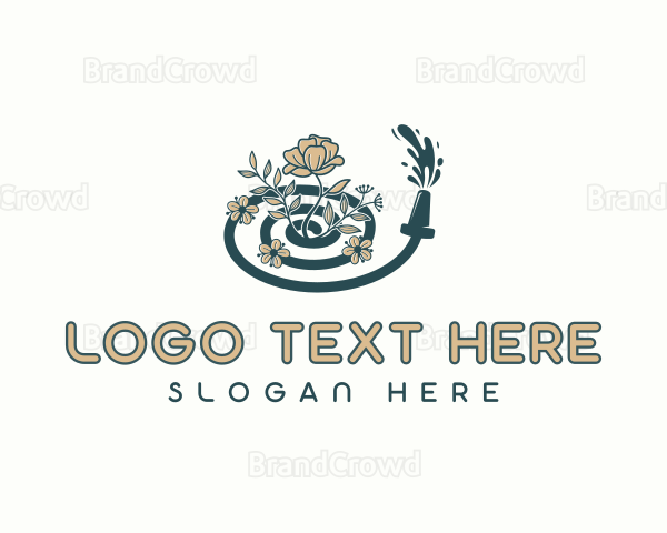 Flower Hose Gardening Logo