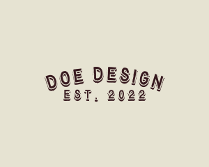 Simple Retro Designer Firm logo design