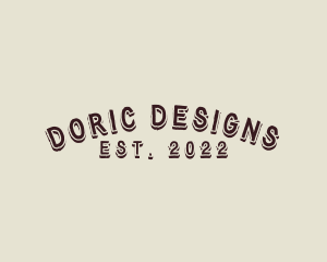 Simple Retro Designer Firm logo design