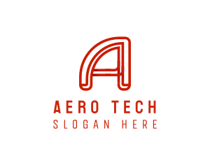 Modern Tech Letter A logo design