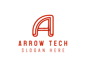 Modern Tech Letter A logo design