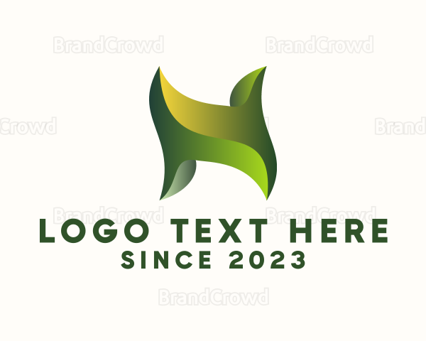 3D Software Letter H Logo