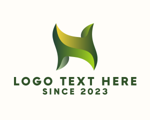 3D Software Letter H logo design
