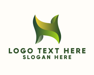 3D Software Letter H Logo