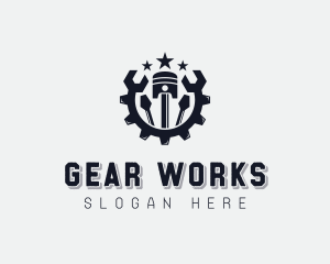 Gear Wrench Machinist logo design