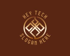 Finance Tech Emblem logo design