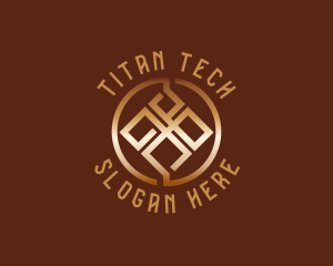 Finance Tech Emblem logo design