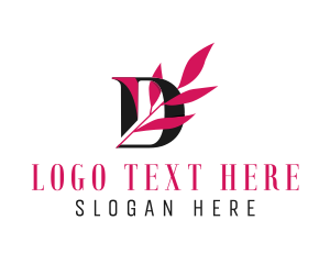 App - Leafy Letter D logo design
