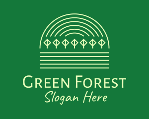 Green Natural Forest Park logo design