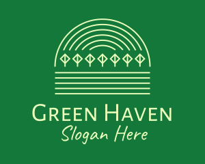 Green Natural Forest Park logo design