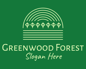 Green Natural Forest Park logo design