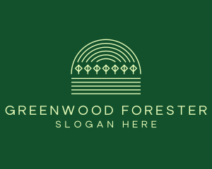 Green Natural Forest Park logo design