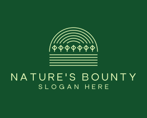 Green Natural Forest Park logo design