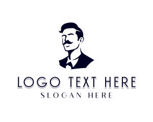 Grooming - Hipster Menswear Tailoring logo design