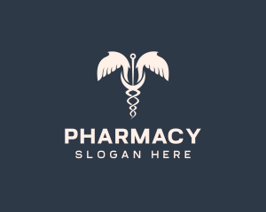 Pharmacy Medicine Caduceus logo design