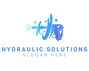 Hydraulic - Cleaning Hydro Washer logo design