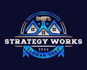 Carpentry Hammer Construction logo design